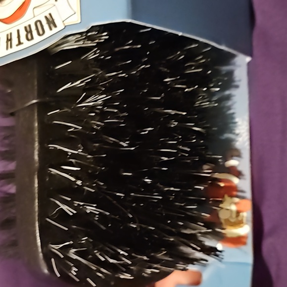 North Pole Grooming Mens Double Sided Boar & Nylon Bristle Black Brush Holiday - Picture 5 of 5
